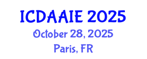 International Conference on Data and Artifical Intelligence Engineering (ICDAAIE) October 28, 2025 - Paris, France