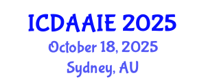 International Conference on Data and Artifical Intelligence Engineering (ICDAAIE) October 18, 2025 - Sydney, Australia