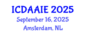 International Conference on Data and Artifical Intelligence Engineering (ICDAAIE) September 16, 2025 - Amsterdam, Netherlands