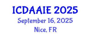 International Conference on Data and Artifical Intelligence Engineering (ICDAAIE) September 16, 2025 - Nice, France