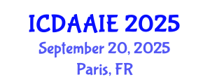 International Conference on Data and Artifical Intelligence Engineering (ICDAAIE) September 20, 2025 - Paris, France