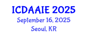 International Conference on Data and Artifical Intelligence Engineering (ICDAAIE) September 16, 2025 - Seoul, Republic of Korea