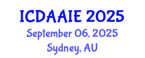 International Conference on Data and Artifical Intelligence Engineering (ICDAAIE) September 06, 2025 - Sydney, Australia