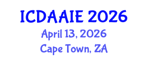 International Conference on Data and Artifical Intelligence Engineering (ICDAAIE) April 13, 2026 - Cape Town, South Africa International Conference on Data and Artifical Intelligence Engineering (ICDAAIE) April 13, 2026 - Cape Town, South Africa