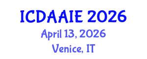 International Conference on Data and Artifical Intelligence Engineering (ICDAAIE) April 13, 2026 - Venice, Italy International Conference on Data and Artifical Intelligence Engineering (ICDAAIE) April 13, 2026 - Venice, Italy