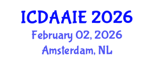 International Conference on Data and Artifical Intelligence Engineering (ICDAAIE) February 02, 2026 - Amsterdam, Netherlands International Conference on Data and Artifical Intelligence Engineering (ICDAAIE) February 02, 2026 - Amsterdam, Netherlands
