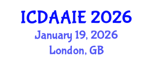 International Conference on Data and Artifical Intelligence Engineering (ICDAAIE) January 19, 2026 - London, United Kingdom International Conference on Data and Artifical Intelligence Engineering (ICDAAIE) January 19, 2026 - London, United Kingdom