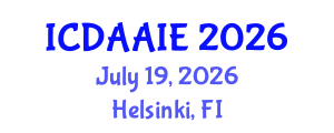 International Conference on Data and Artifical Intelligence Engineering (ICDAAIE) July 19, 2026 - Helsinki, Finland International Conference on Data and Artifical Intelligence Engineering (ICDAAIE) July 19, 2026 - Helsinki, Finland
