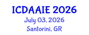 International Conference on Data and Artifical Intelligence Engineering (ICDAAIE) July 03, 2026 - Santorini, Greece