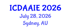 International Conference on Data and Artifical Intelligence Engineering (ICDAAIE) July 28, 2026 - Sydney, Australia International Conference on Data and Artifical Intelligence Engineering (ICDAAIE) July 28, 2026 - Sydney, Australia