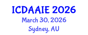 International Conference on Data and Artifical Intelligence Engineering (ICDAAIE) March 30, 2026 - Sydney, Australia