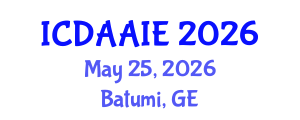 International Conference on Data and Artifical Intelligence Engineering (ICDAAIE) May 25, 2026 - Batumi, Georgia International Conference on Data and Artifical Intelligence Engineering (ICDAAIE) May 25, 2026 - Batumi, Georgia