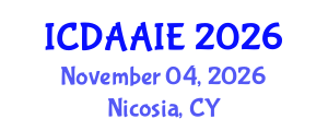 International Conference on Data and Artifical Intelligence Engineering (ICDAAIE) November 04, 2026 - Nicosia, Cyprus International Conference on Data and Artifical Intelligence Engineering (ICDAAIE) November 04, 2026 - Nicosia, Cyprus