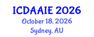 International Conference on Data and Artifical Intelligence Engineering (ICDAAIE) October 18, 2026 - Sydney, Australia International Conference on Data and Artifical Intelligence Engineering (ICDAAIE) October 18, 2026 - Sydney, Australia