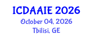 International Conference on Data and Artifical Intelligence Engineering (ICDAAIE) October 04, 2026 - Tbilisi, Georgia International Conference on Data and Artifical Intelligence Engineering (ICDAAIE) October 04, 2026 - Tbilisi, Georgia