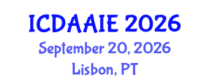 International Conference on Data and Artifical Intelligence Engineering (ICDAAIE) September 20, 2026 - Lisbon, Portugal International Conference on Data and Artifical Intelligence Engineering (ICDAAIE) September 20, 2026 - Lisbon, Portugal