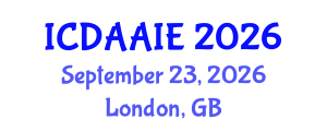 International Conference on Data and Artifical Intelligence Engineering (ICDAAIE) September 23, 2026 - London, United Kingdom International Conference on Data and Artifical Intelligence Engineering (ICDAAIE) September 23, 2026 - London, United Kingdom