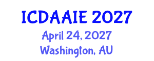 International Conference on Data and Artifical Intelligence Engineering (ICDAAIE) April 24, 2027 - Washington, Australia International Conference on Data and Artifical Intelligence Engineering (ICDAAIE) April 24, 2027 - Washington, Australia