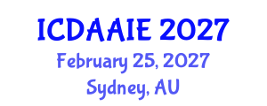 International Conference on Data and Artifical Intelligence Engineering (ICDAAIE) February 25, 2027 - Sydney, Australia