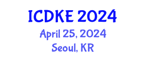 International Conference on Data and Knowledge Engineering (ICDKE) April 25, 2024 - Seoul, Republic of Korea