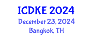 International Conference on Data and Knowledge Engineering (ICDKE) December 23, 2024 - Bangkok, Thailand