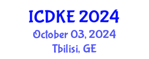 International Conference on Data and Knowledge Engineering (ICDKE) October 03, 2024 - Tbilisi, Georgia
