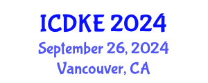 International Conference on Data and Knowledge Engineering (ICDKE) September 26, 2024 - Vancouver, Canada