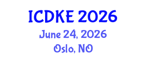 International Conference on Data and Knowledge Engineering (ICDKE) June 24, 2026 - Oslo, Norway