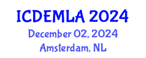 International Conference on Data Engineering and Machine Learning Applications (ICDEMLA) December 02, 2024 - Amsterdam, Netherlands