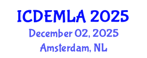 International Conference on Data Engineering and Machine Learning Applications (ICDEMLA) December 02, 2025 - Amsterdam, Netherlands