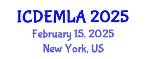 International Conference on Data Engineering and Machine Learning Applications (ICDEMLA) February 15, 2025 - New York, United States