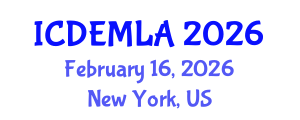 International Conference on Data Engineering and Machine Learning Applications (ICDEMLA) February 16, 2026 - New York, United States International Conference on Data Engineering and Machine Learning Applications (ICDEMLA) February 16, 2026 - New York, United States