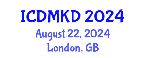 International Conference on Data Mining and Knowledge Discovery (ICDMKD) August 22, 2024 - London, United Kingdom