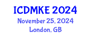 International Conference on Data Mining and Knowledge Engineering (ICDMKE) November 25, 2024 - London, United Kingdom