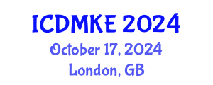 International Conference on Data Mining and Knowledge Engineering (ICDMKE) October 17, 2024 - London, United Kingdom
