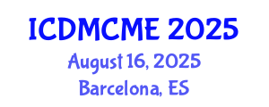International Conference on Data Mining, Civil and Mechanical Engineering (ICDMCME) August 16, 2025 - Barcelona, Spain