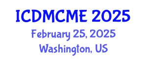 International Conference on Data Mining, Civil and Mechanical Engineering (ICDMCME) February 25, 2025 - Washington, United States