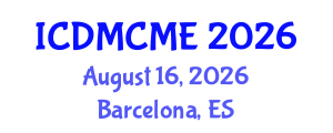 International Conference on Data Mining, Civil and Mechanical Engineering (ICDMCME) August 16, 2026 - Barcelona, Spain