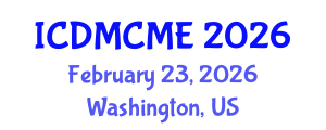 International Conference on Data Mining, Civil and Mechanical Engineering (ICDMCME) February 23, 2026 - Washington, United States International Conference on Data Mining, Civil and Mechanical Engineering (ICDMCME) February 23, 2026 - Washington, United States