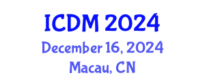 International Conference on Data Mining (ICDM) December 16, 2024 - Macau, China