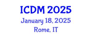 International Conference on Data Mining (ICDM) January 18, 2025 - Rome, Italy