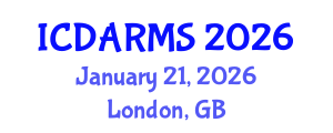 International Conference on Decision Analysis and Risk Management Strategy (ICDARMS) January 21, 2026 - London, United Kingdom