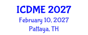 International Conference on Defense and Military Engineering (ICDME) February 10, 2027 - Pattaya, Thailand International Conference on Defense and Military Engineering (ICDME) February 10, 2027 - Pattaya, Thailand