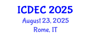 International Conference on Defense Electronics and Communications (ICDEC) August 23, 2025 - Rome, Italy