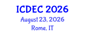 International Conference on Defense Electronics and Communications (ICDEC) August 23, 2026 - Rome, Italy