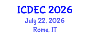 International Conference on Defense Electronics and Communications (ICDEC) July 22, 2026 - Rome, Italy