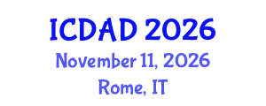 International Conference on Dementia and Alzheimer's Disease (ICDAD) November 11, 2026 - Rome, Italy International Conference on Dementia and Alzheimer's Disease (ICDAD) November 11, 2026 - Rome, Italy