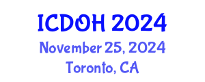 International Conference on Dental and Oral Health (ICDOH) November 25, 2024 - Toronto, Canada
