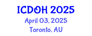 International Conference on Dental and Oral Health (ICDOH) April 03, 2025 - Toronto, Australia