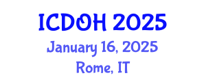 International Conference on Dental and Oral Health (ICDOH) January 16, 2025 - Rome, Italy